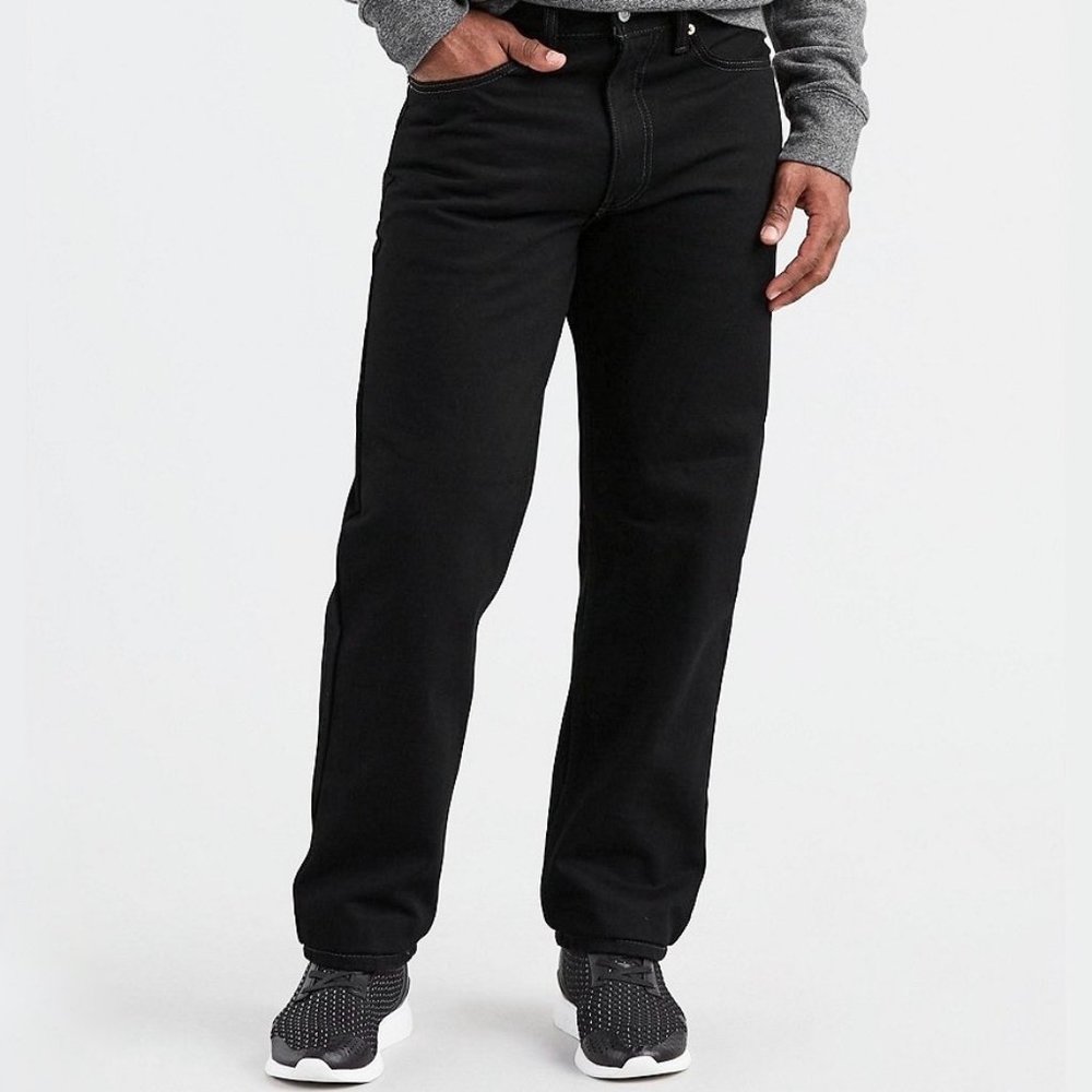 Levi's | 550 Relaxed Fit Black Denim Jeans 38x34